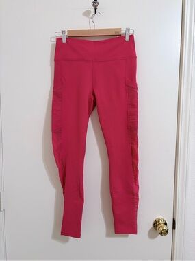 Fabletics Hot Pink High-Waist Leggings with Side Panels